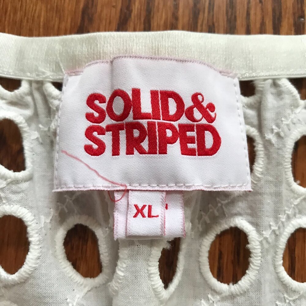 Solid & Striped the Georgia Eyelet Maxi Skirt Womens XL White Ivory Cover Up - Picture 5 of 14